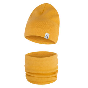 komplet jednowarstwowy dziecięcy Musztardowy prążek bawełniany