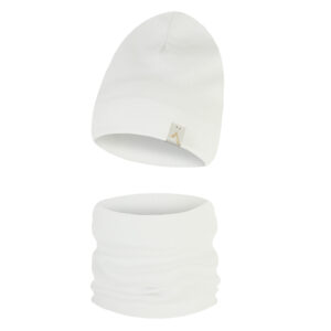 komplet jednowarstwowy dziecięcy biały prążek bawełniany