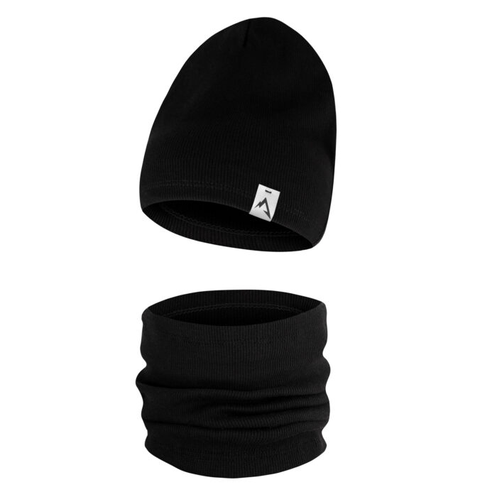 komplet jednowarstwowy dziecięcy Czarny prążek bawełniany