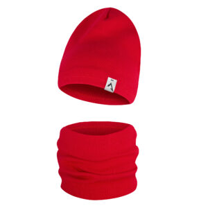 komplet jednowarstwowy dziecięcy Czerwony prążek bawełniany