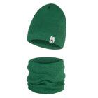 komplet jednowarstwowy dziecięcy Zielony prążek bawełniany