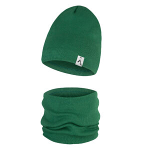 komplet jednowarstwowy dziecięcy Zielony prążek bawełniany