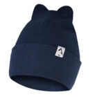 Czapka Dziecięca Podwijana z Uszami Granatowa