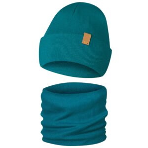 Komplet Czapka i Komin Dziecięcy Dwuwarstwowy Morski