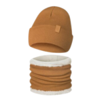 Only-Kids komplet Zimowy Czapka i Komin Miś Brązowy