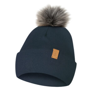 Czapka Zimowa z Pomponem Dla Chłopca i Dziewczynki z Polarem Granatowy