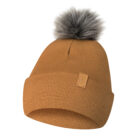 Czapka Zimowa z Pomponem Dla Chłopca i Dziewczynki z Polarem Brązowa