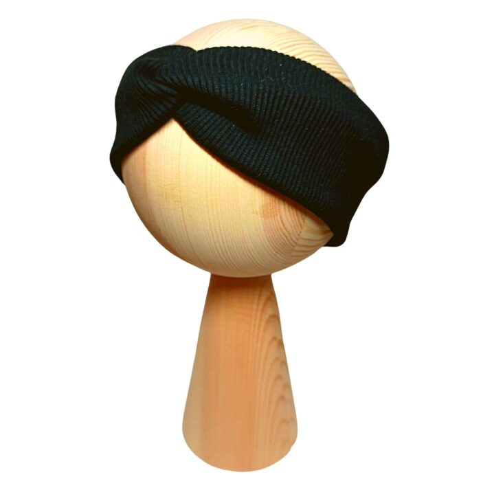 opaska dziecieca z przeplotką czarny