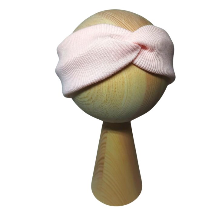 opaska dziecieca z przeplotką jasny roz